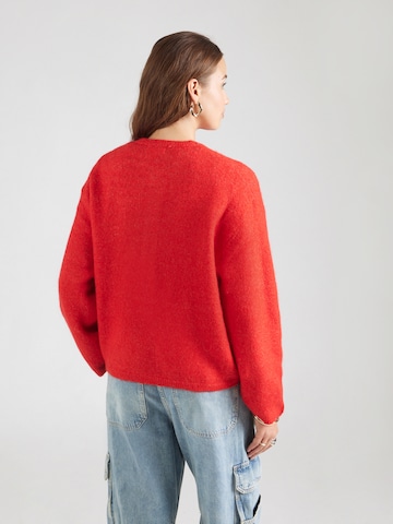 Gina Tricot Плетена жилетка в червено