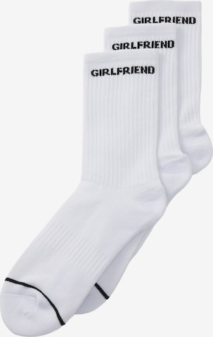 balta Girlfriend Collective Kojinės: priekis