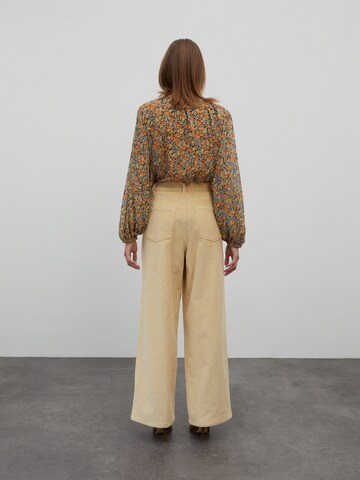 Wide leg Pantaloni 'Jenny' di EDITED in giallo