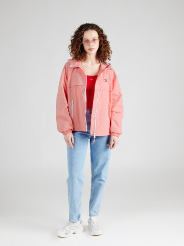 Tommy Jeans Between-season jacket 'Chicago' in Pink