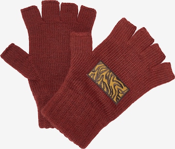 Magdeburg Los Angeles Fingerless Gloves in Red: front