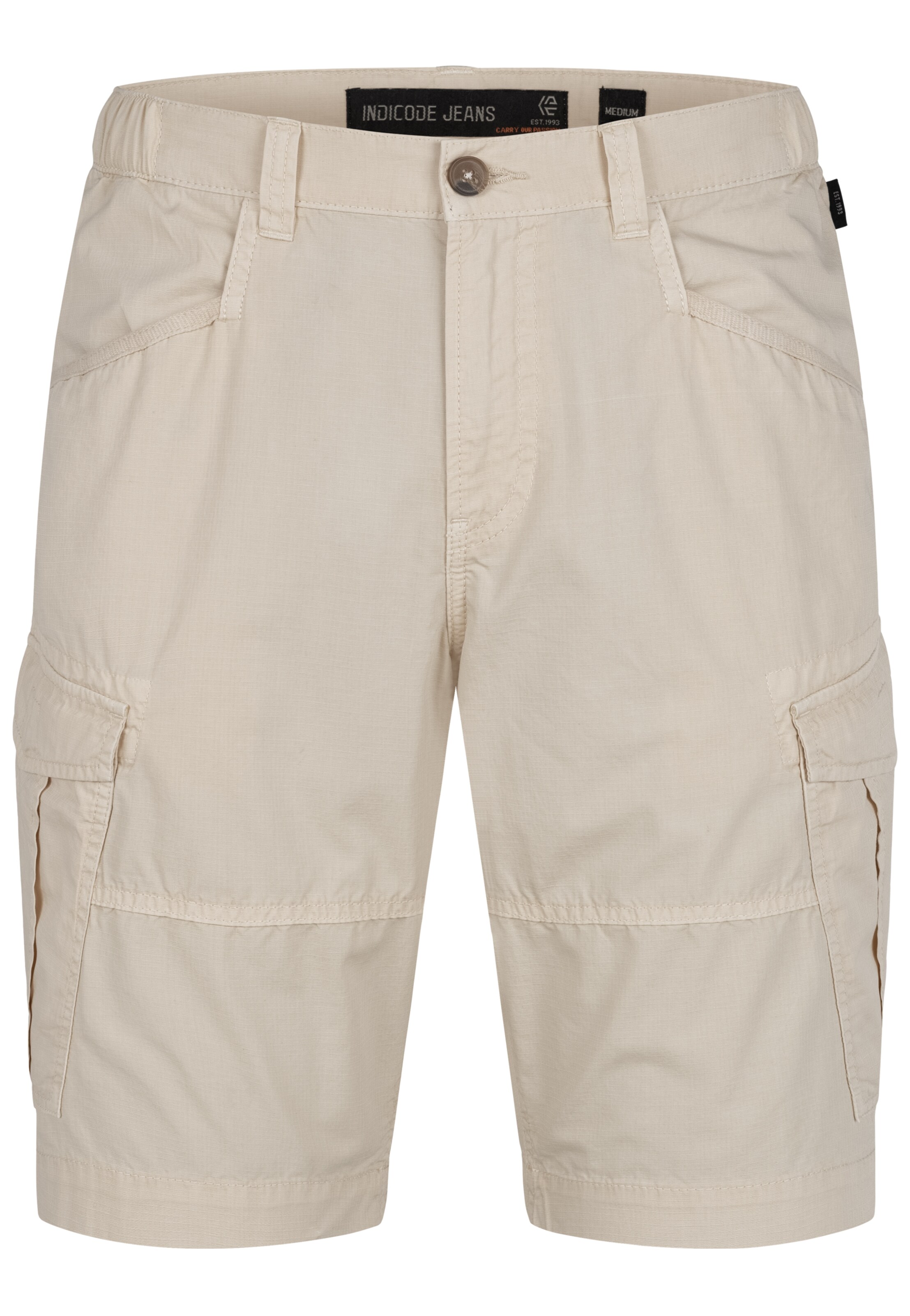 INDICODE JEANS Shorts 'Dreier' in Beige: Vorderseite