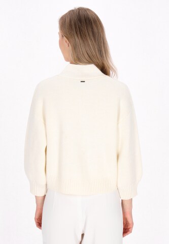 DreiMaster Klassik Вязаная кофта 'Everyday Fashion' в Белый