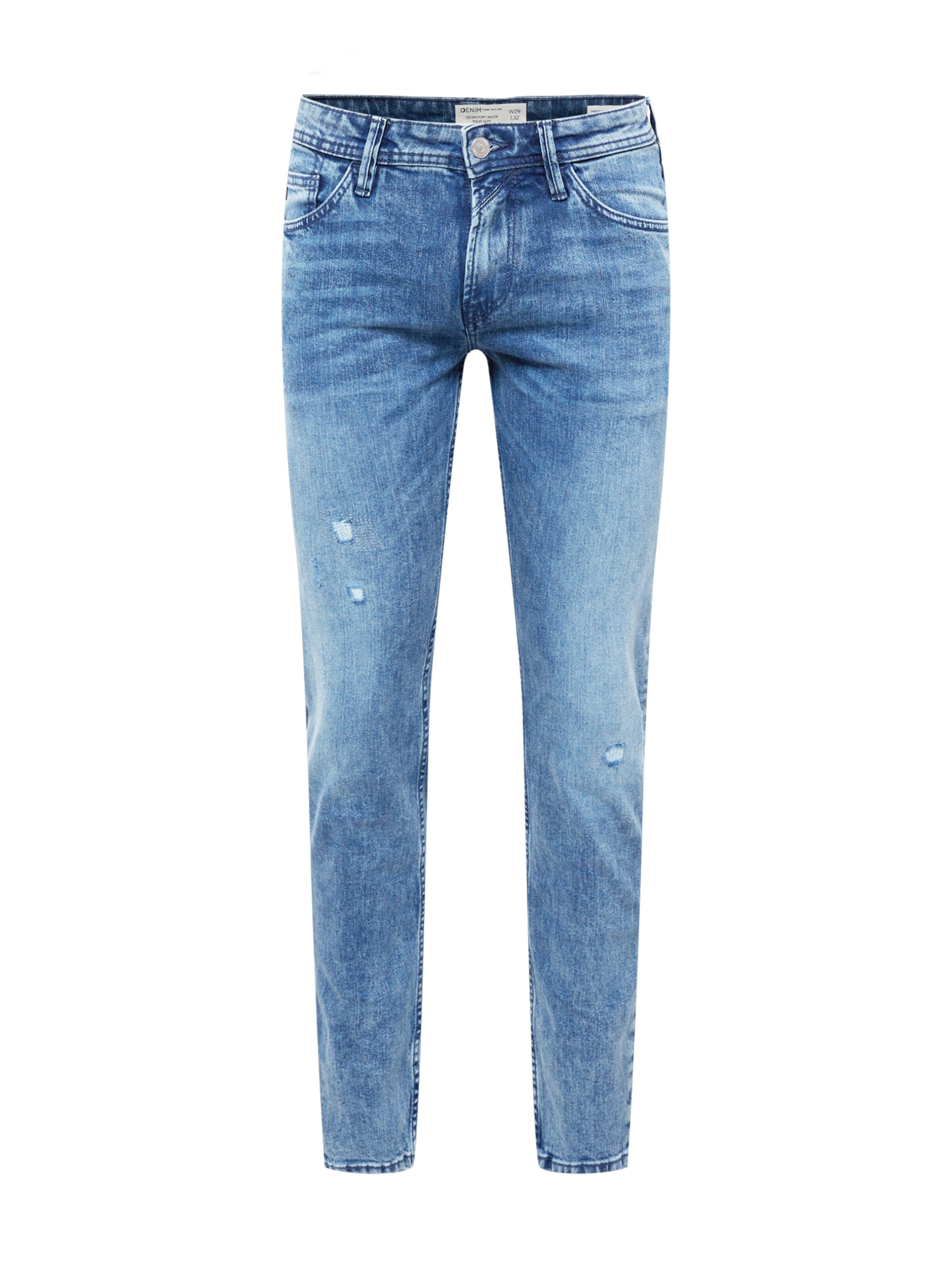 Coupe slim Jean 'Piers' TOM TAILOR DENIM en bleu : devant