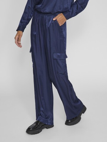 VILA Loose fit Cargo trousers 'SILLA' in Blue