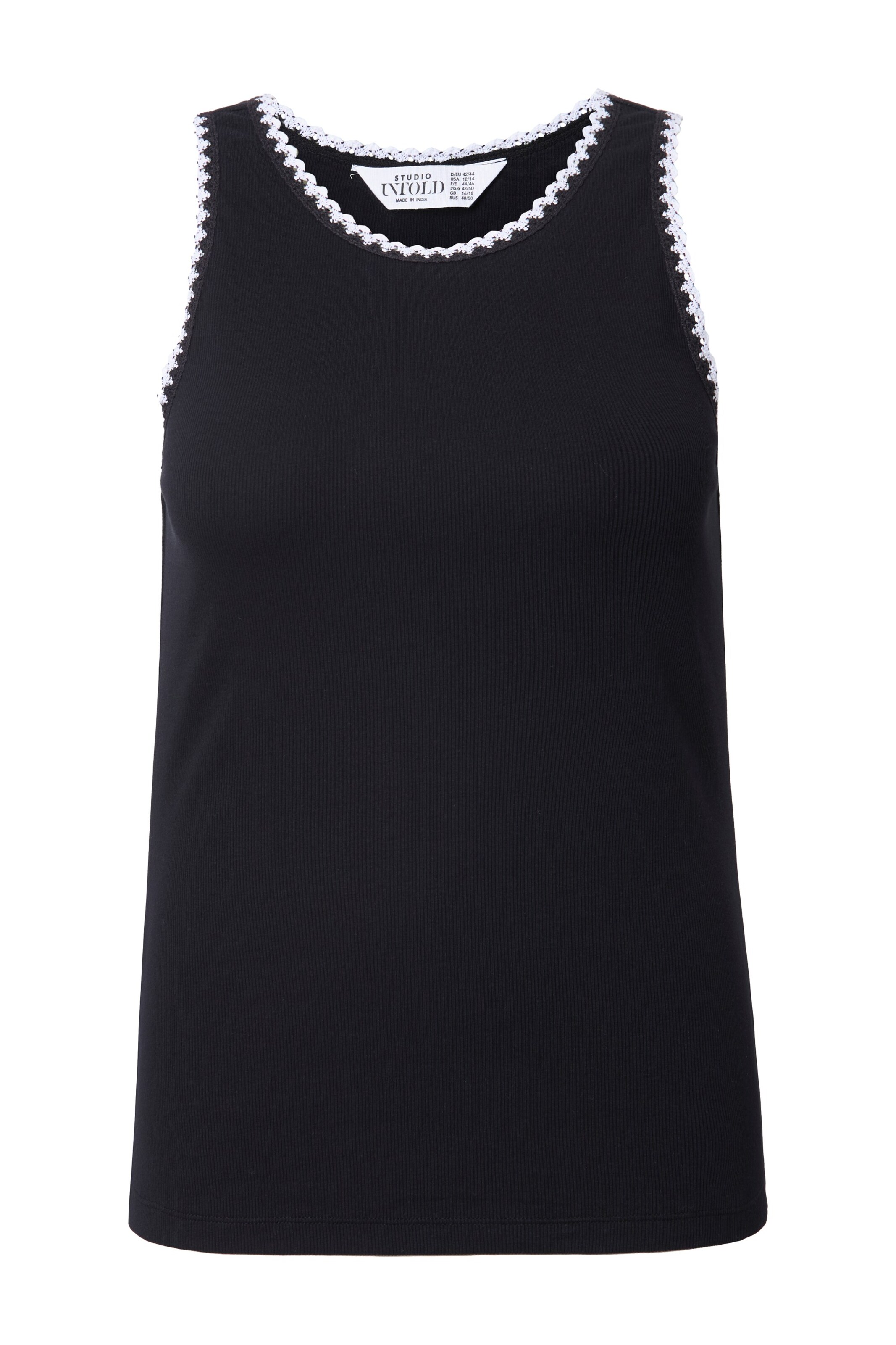 Studio Untold Top in Zwart: voorkant