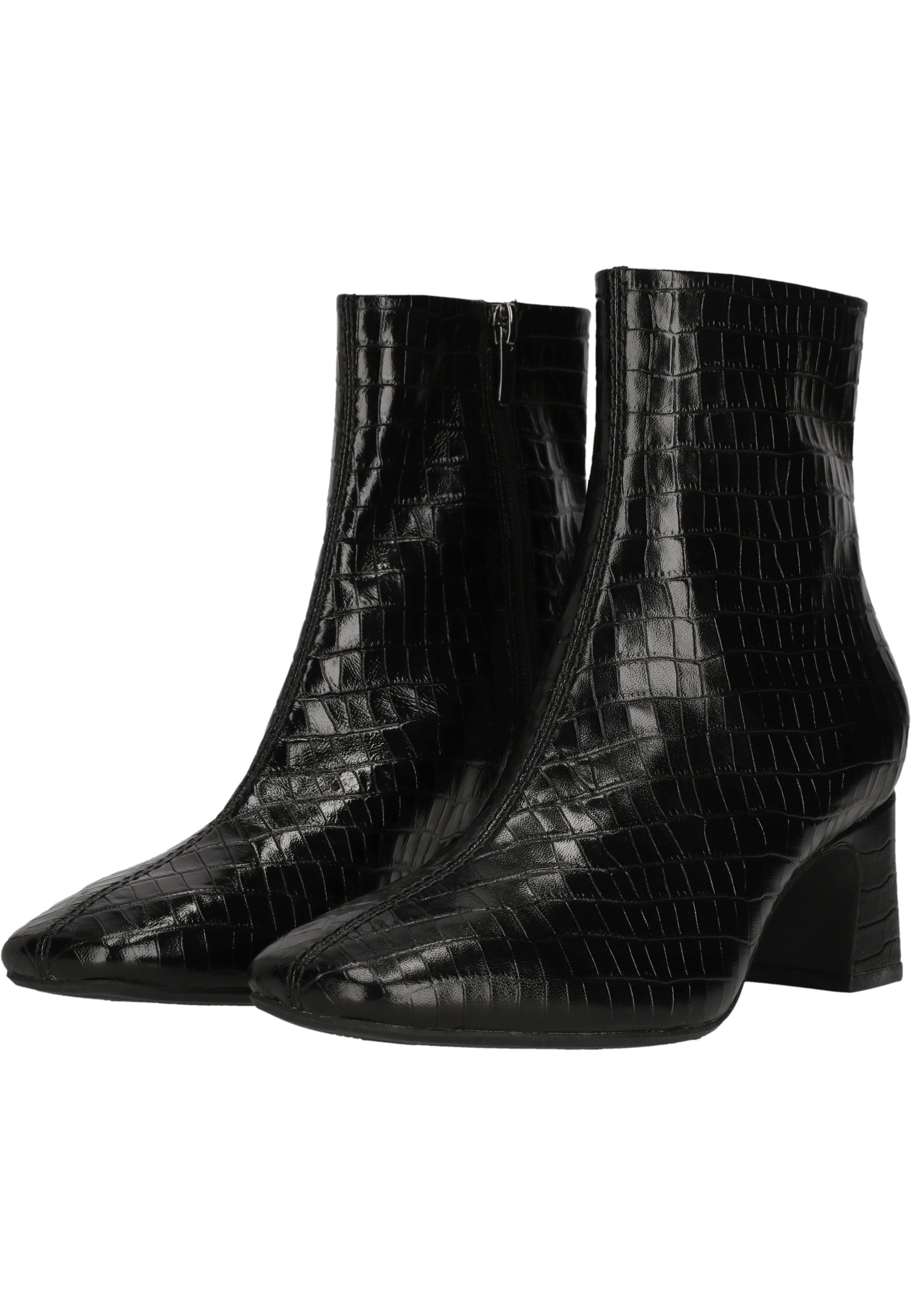 CLARKS Enkellaarsjes 'Fernie Zip' in Zwart