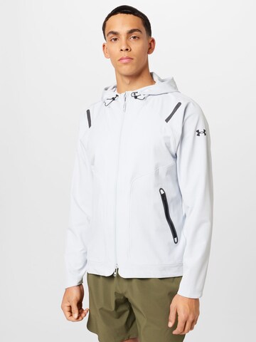 UNDER ARMOUR Sports jacket 'Unstoppable' in White: front