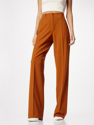 Wide Leg Pantalon à plis 'Hulana' HUGO Red en marron : devant