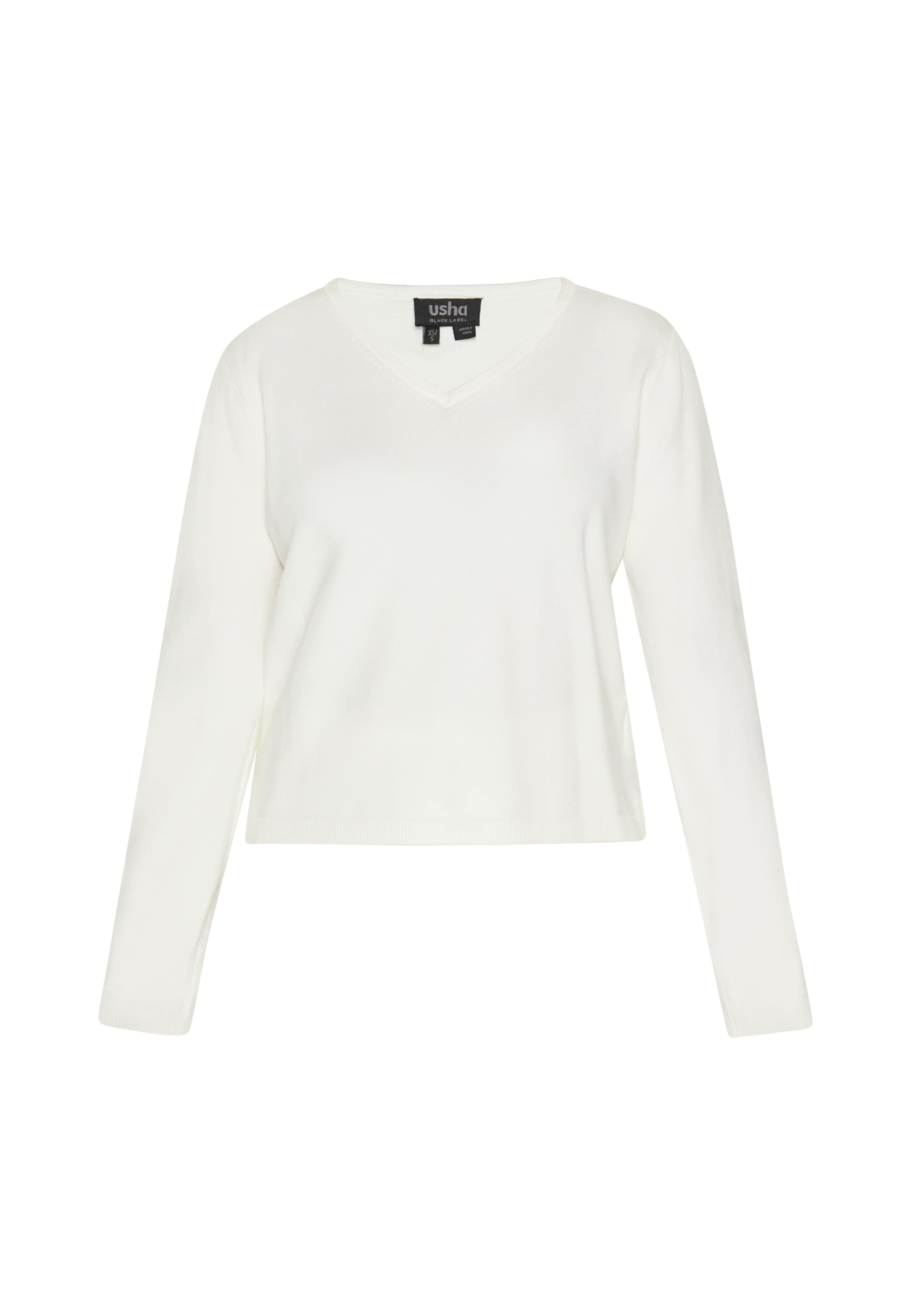 usha BLACK LABEL Tröja 'Classic' i vit: framsida