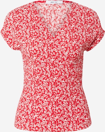 T-shirt 'Isabella' ABOUT YOU en rouge : devant