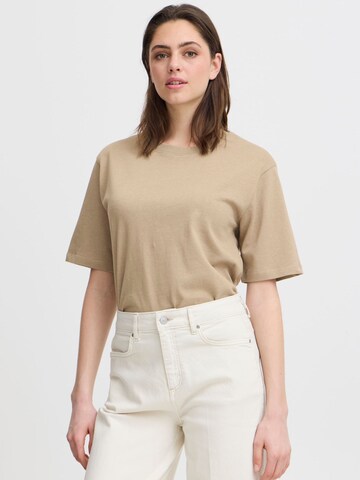b.young - Camisa ' BYTROLO CREW NECK TSHIRT - ' em bege