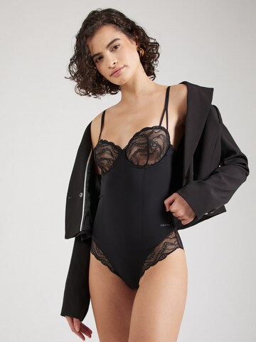 Body de la Calvin Klein Underwear pe negru: față