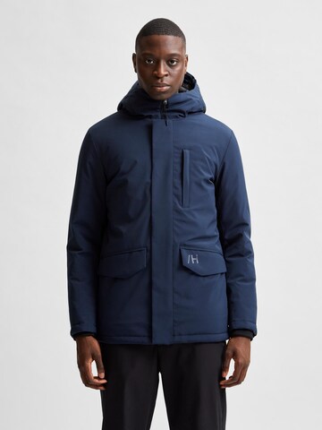 SELECTED HOMME Winter jacket in Blue: front