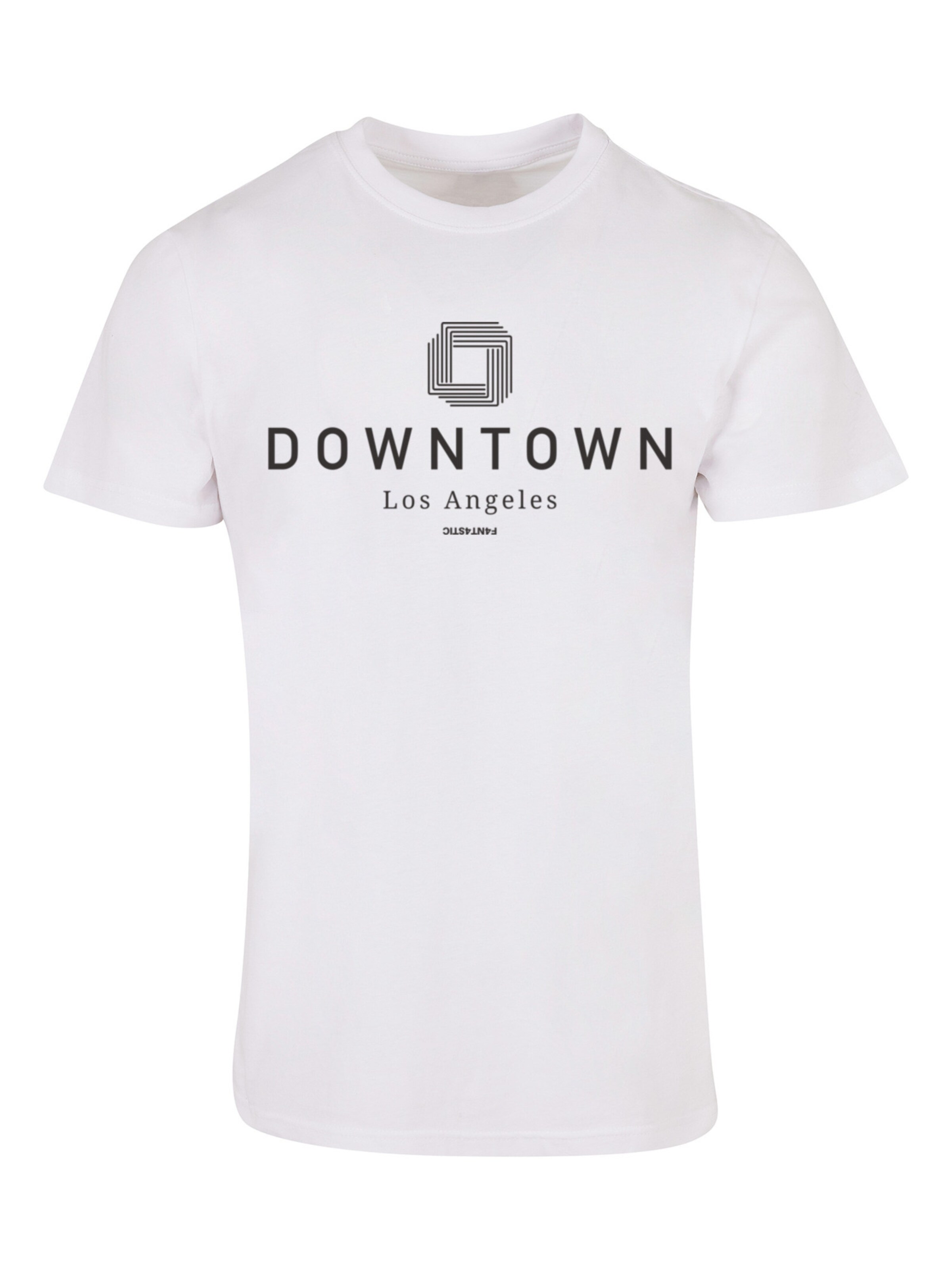 F4NT4STIC Shirt 'Downtown LA' in Wit: voorkant