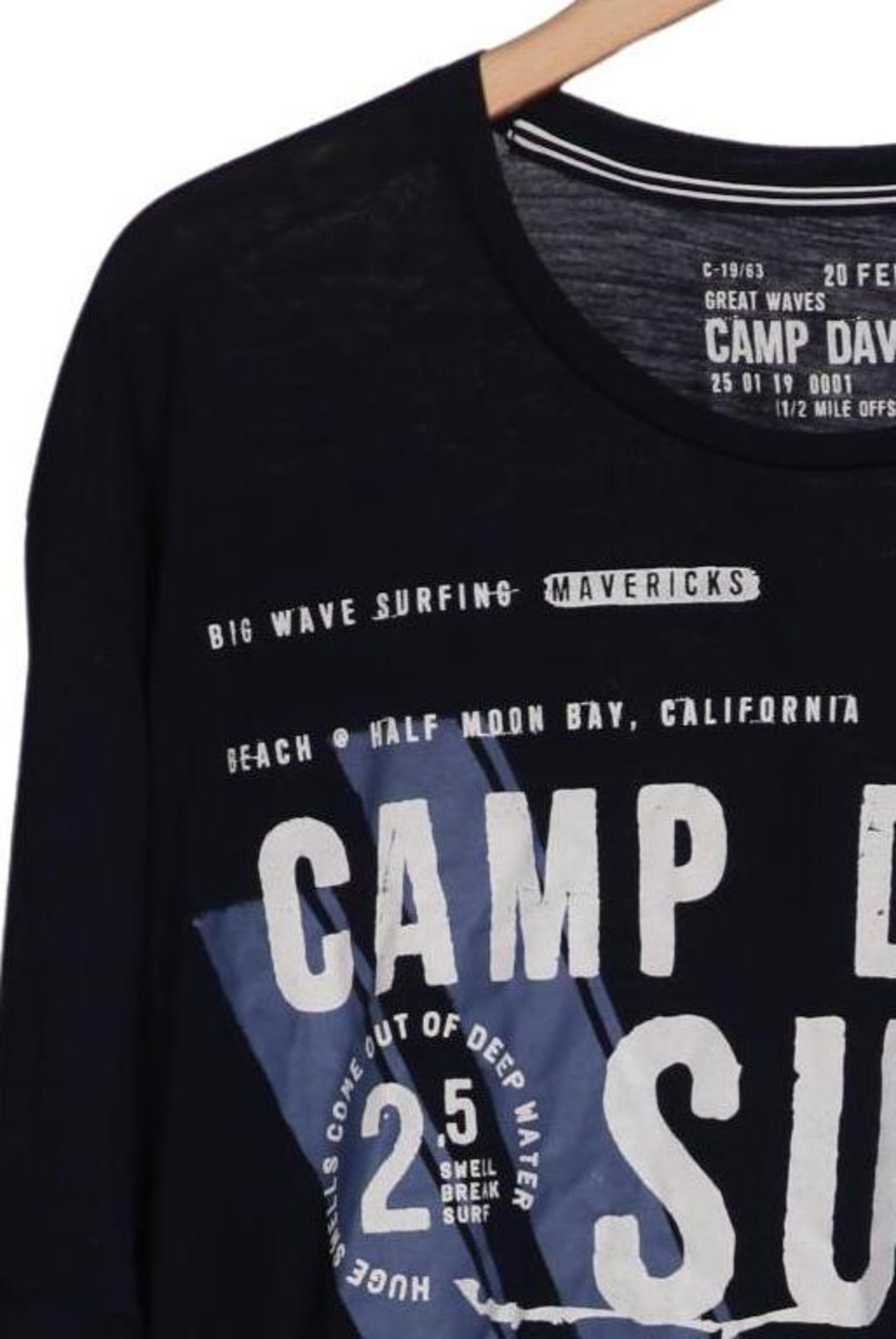 CAMP DAVID Shirt in 4XL in Blue