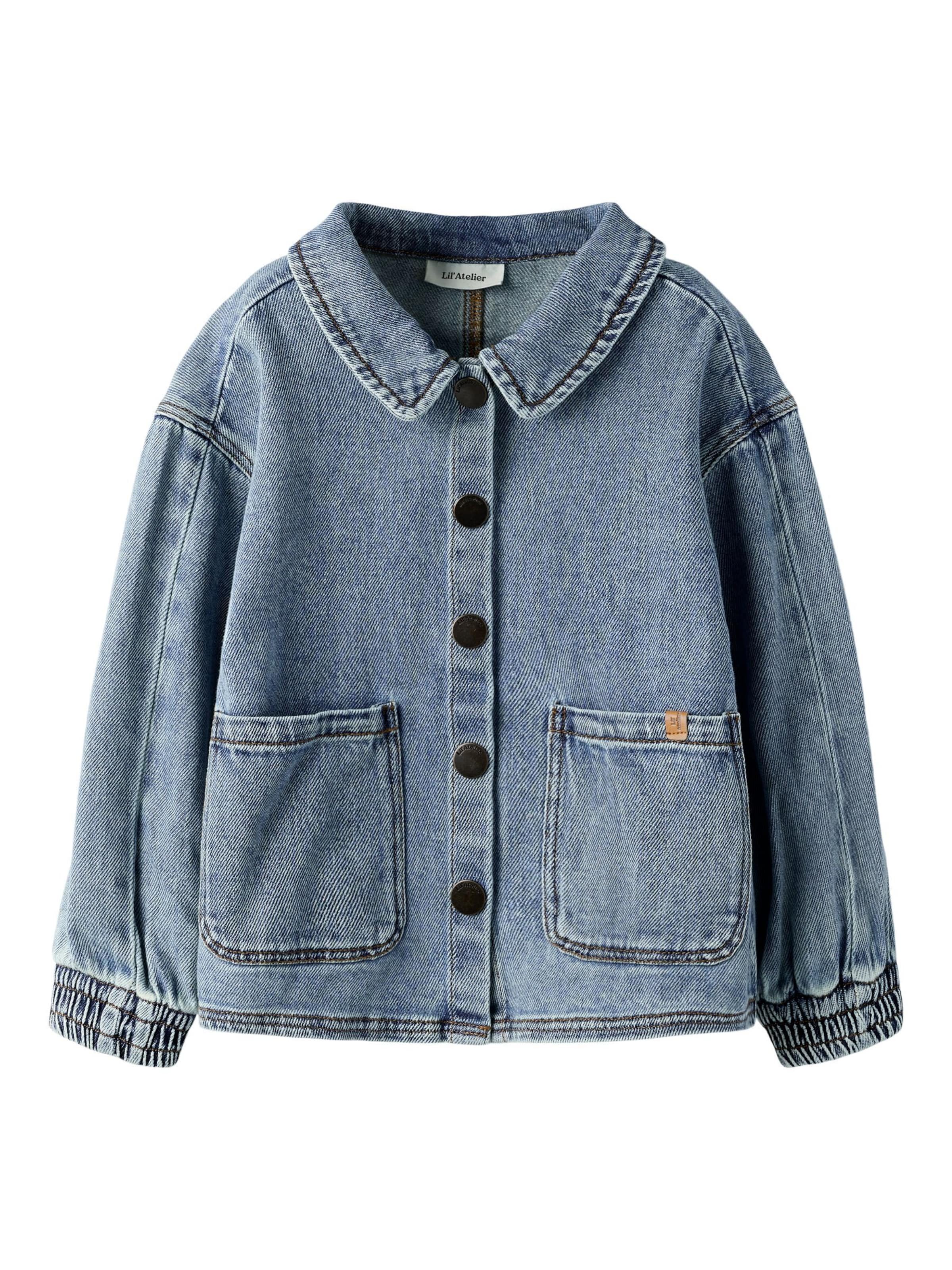 Lil'Atelier Regular fit Overhemd in Blauw: voorkant
