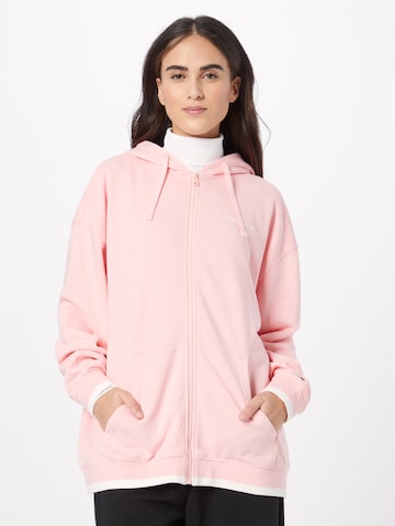 Tommy Jeans Zip-Up Hoodie in Pink: front