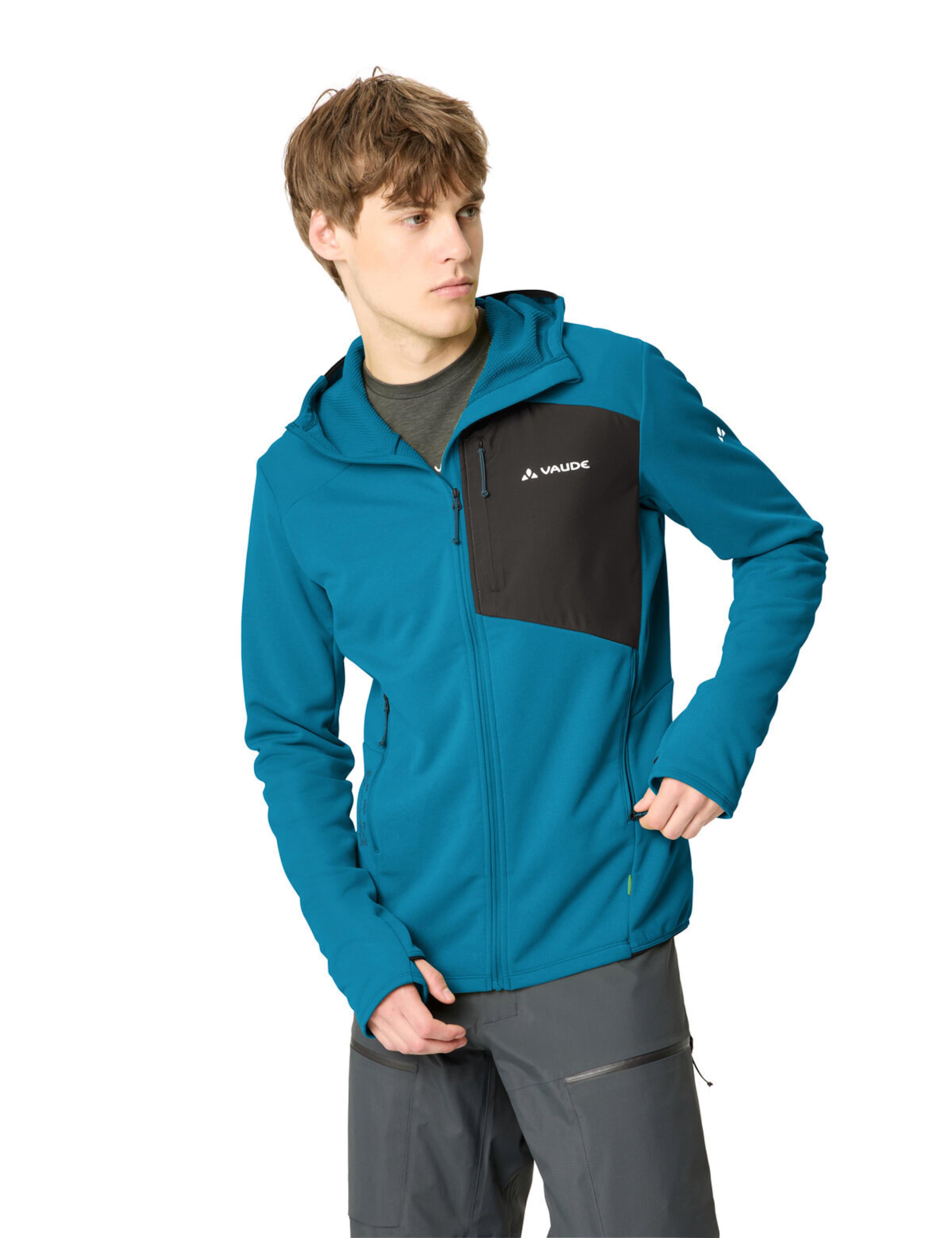 VAUDE Athletic fleece jacket 'Monviso III' in Blue