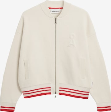 ARMEDANGELS Gebreid vest in Beige: voorkant