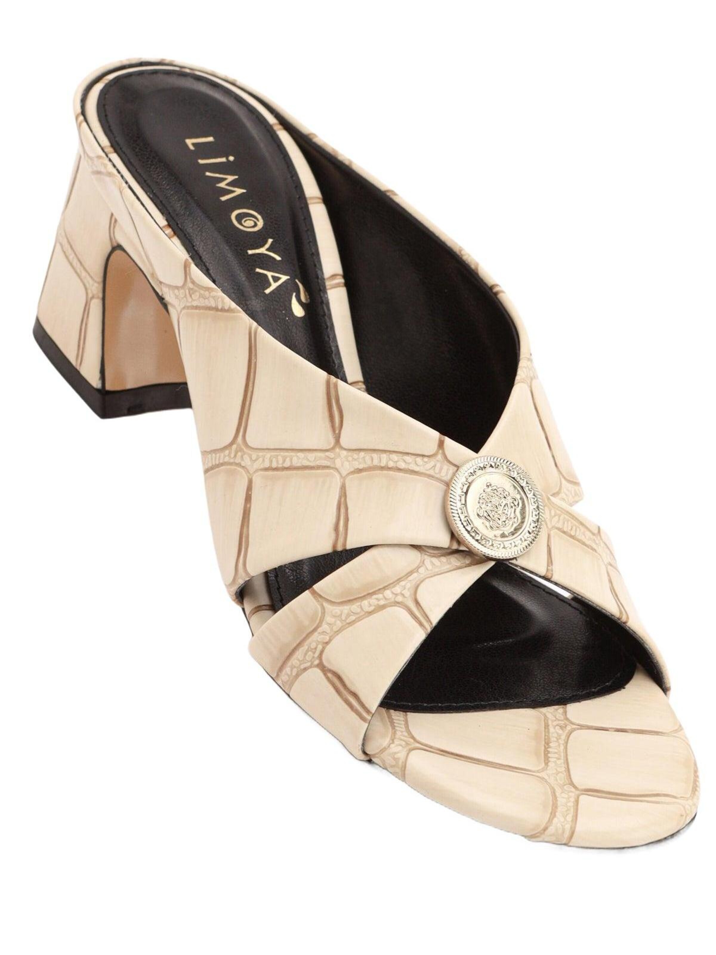 Limoya Mule 'Damenpantoffeln' in Beige: front