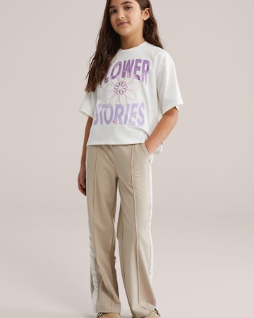 WE Fashion Тениска в бяло