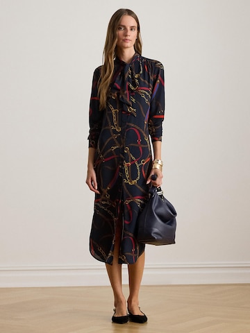 Lauren Ralph Lauren Платье-рубашка в Синий: спереди