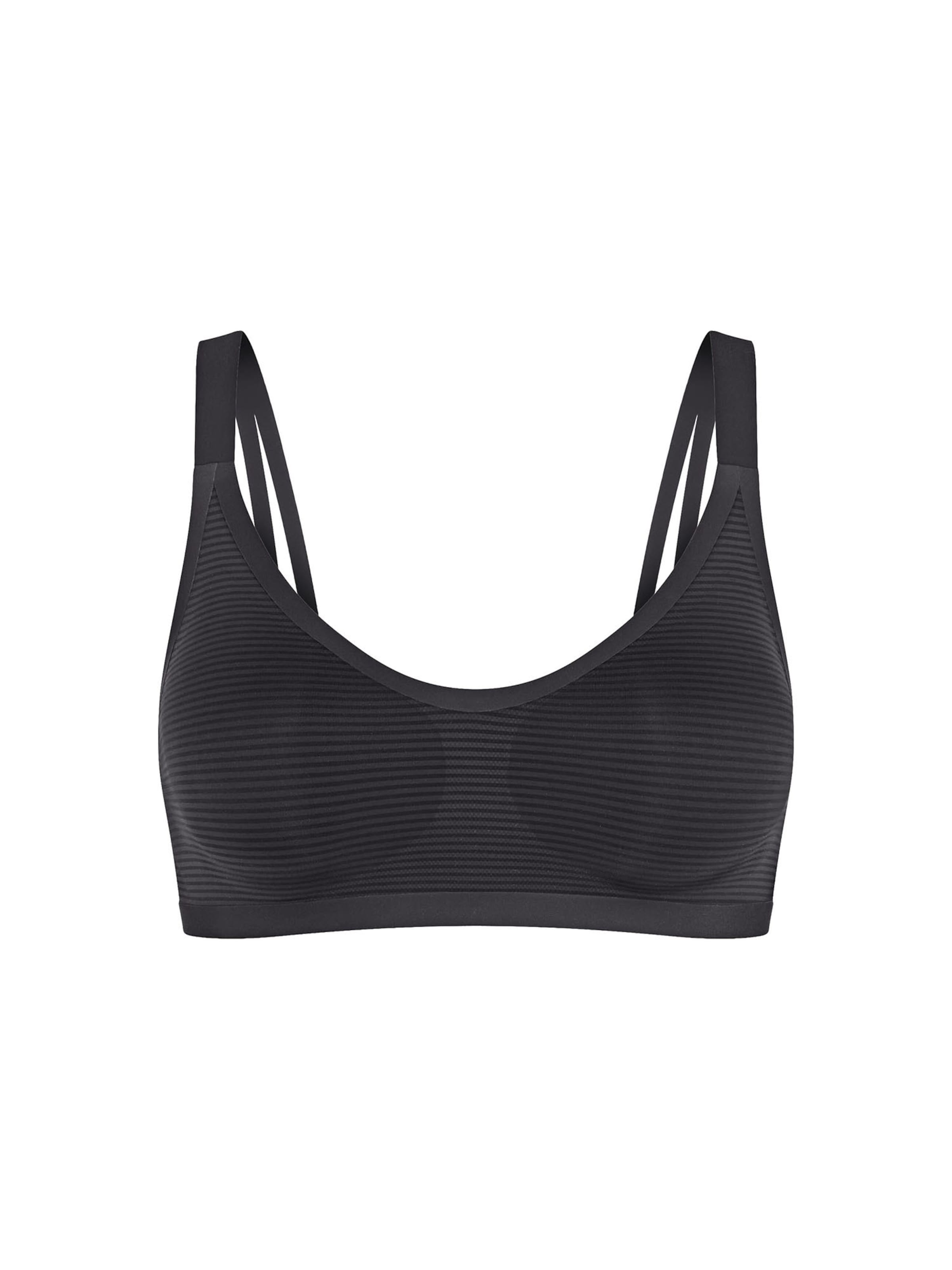 SLOGGI Bralette Bra ' Blue ZERO Feel Air ' in Black: front