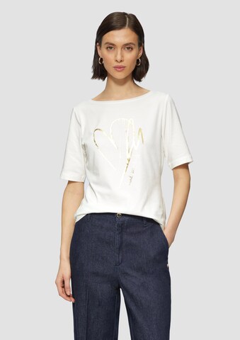 T-shirt s.Oliver BLACK LABEL en beige : devant