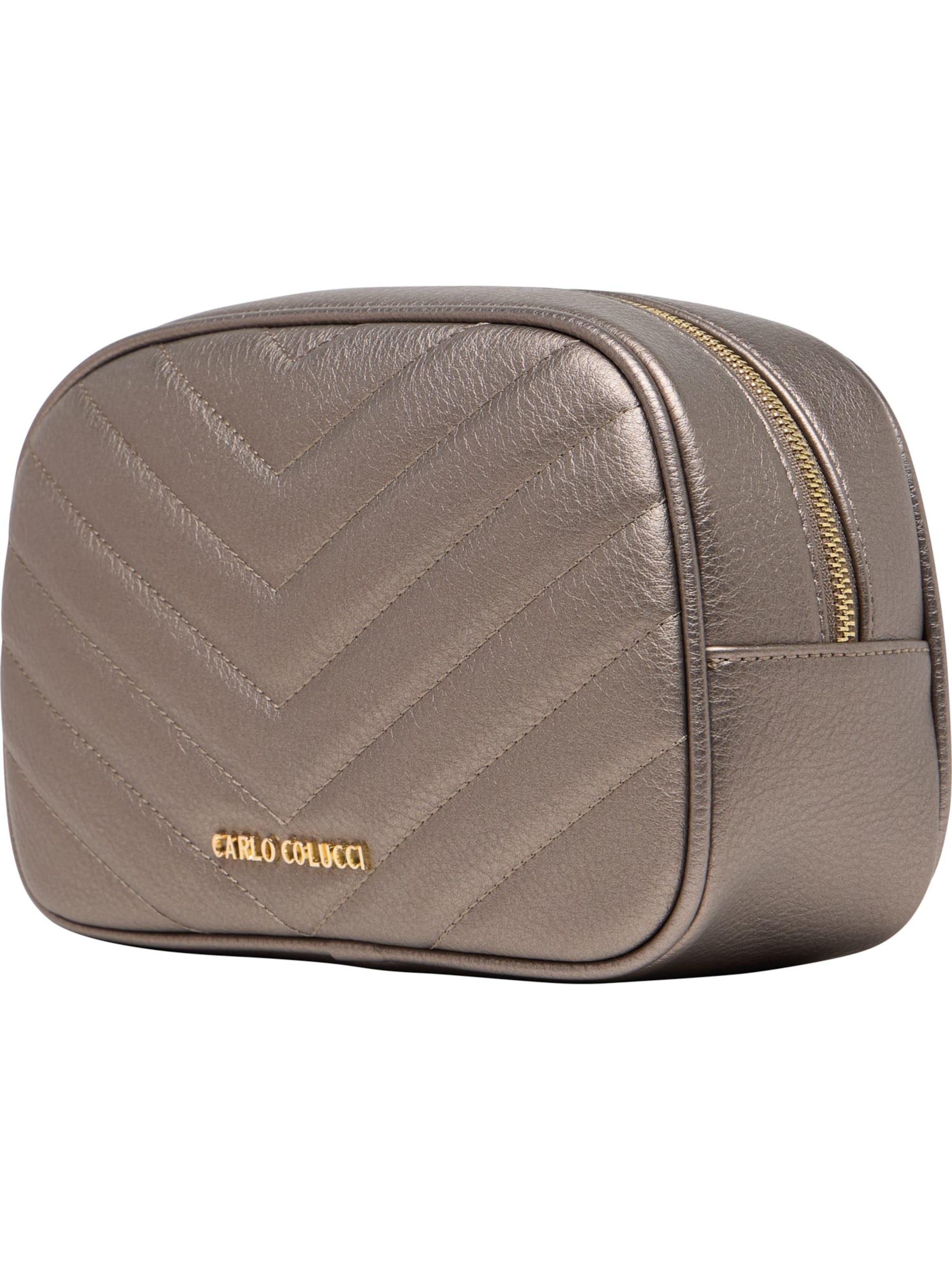 Carlo Colucci Kulturtasche 'Doga' in Bronze