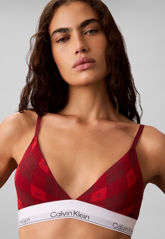 Calvin Klein Underwear Triangle Bra in Red: front