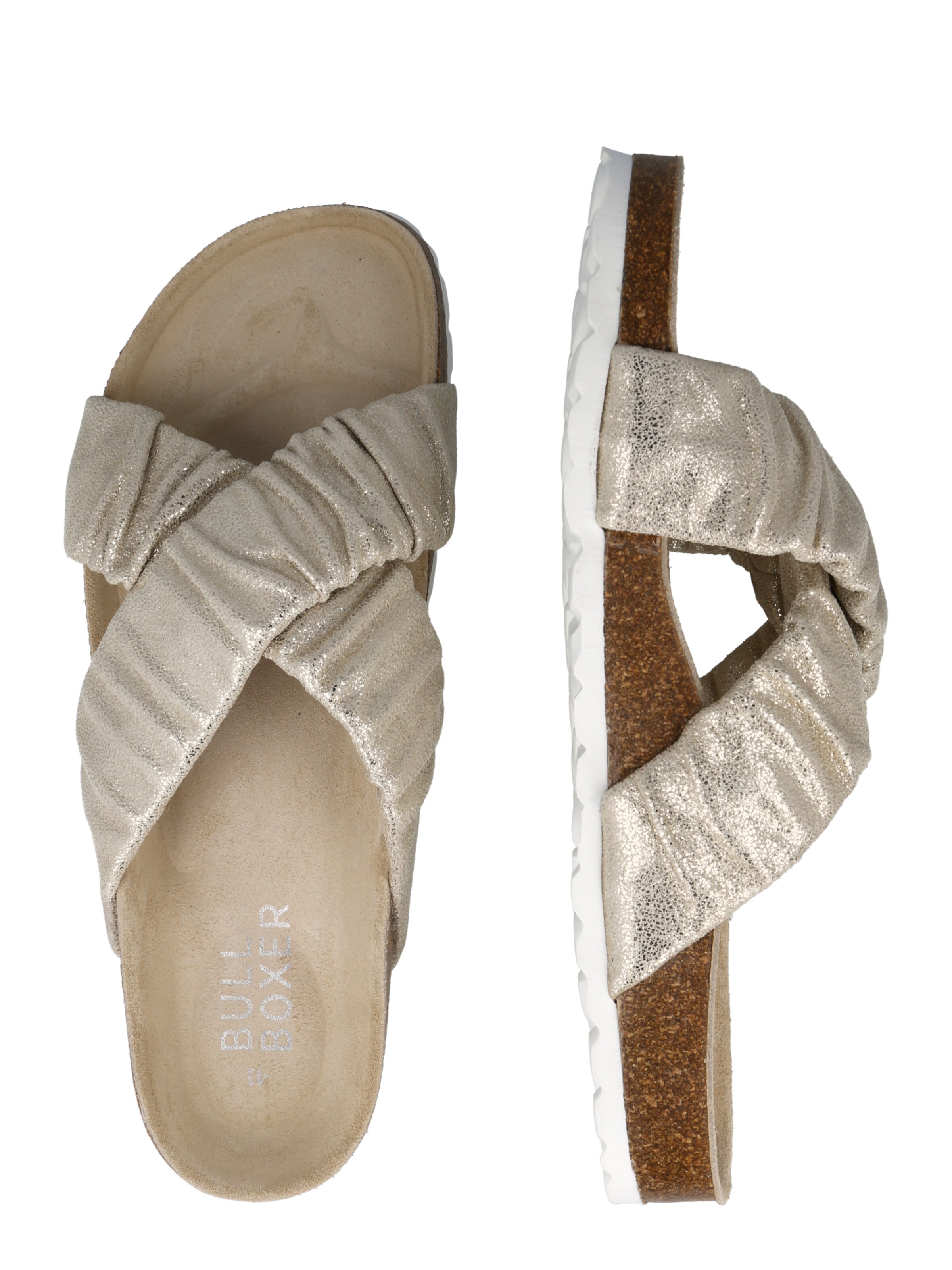 Frauen Pantoletten BULLBOXER Pantolette in Gold - FJ65500 Frauen Pantoletten BULLBOXER Pantolette in Gold - FJ65500