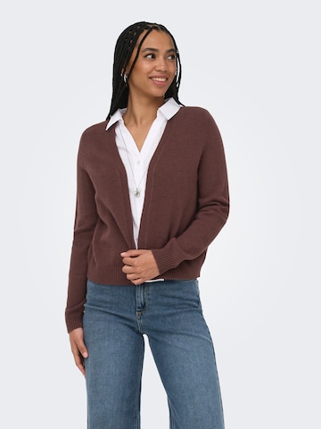 ONLY Strickjacke in Braun: Vorderseite