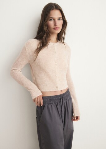 MANGO Strickjacke 'May' in Beige: Vorderseite