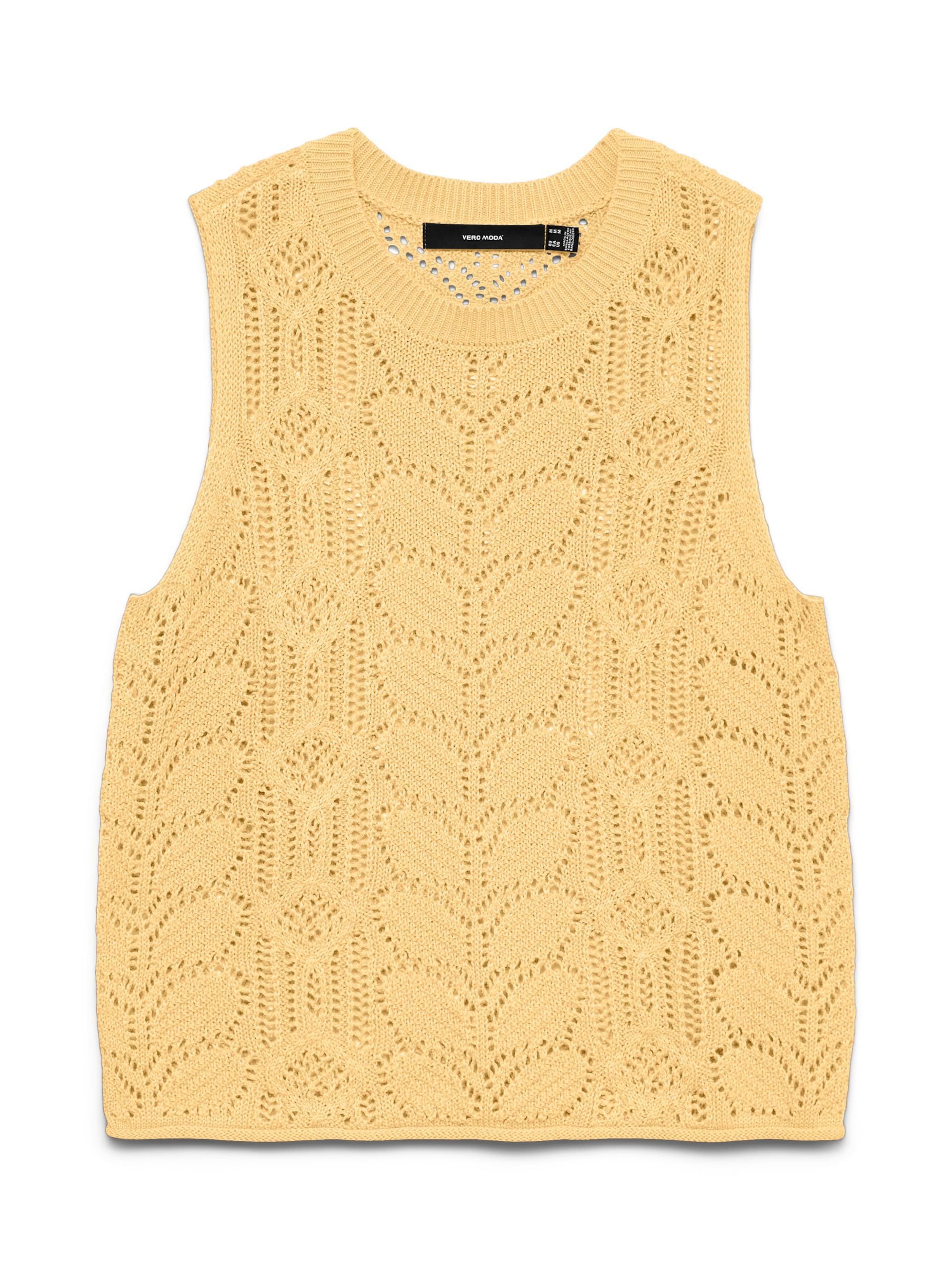 VERO MODA Knitted top 'VMMisty' in Yellow: front