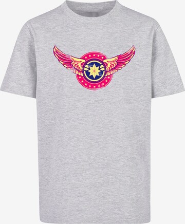 ABSOLUTE CULT Shirt 'Captain Marvel - Movie Wings' in Grey: front