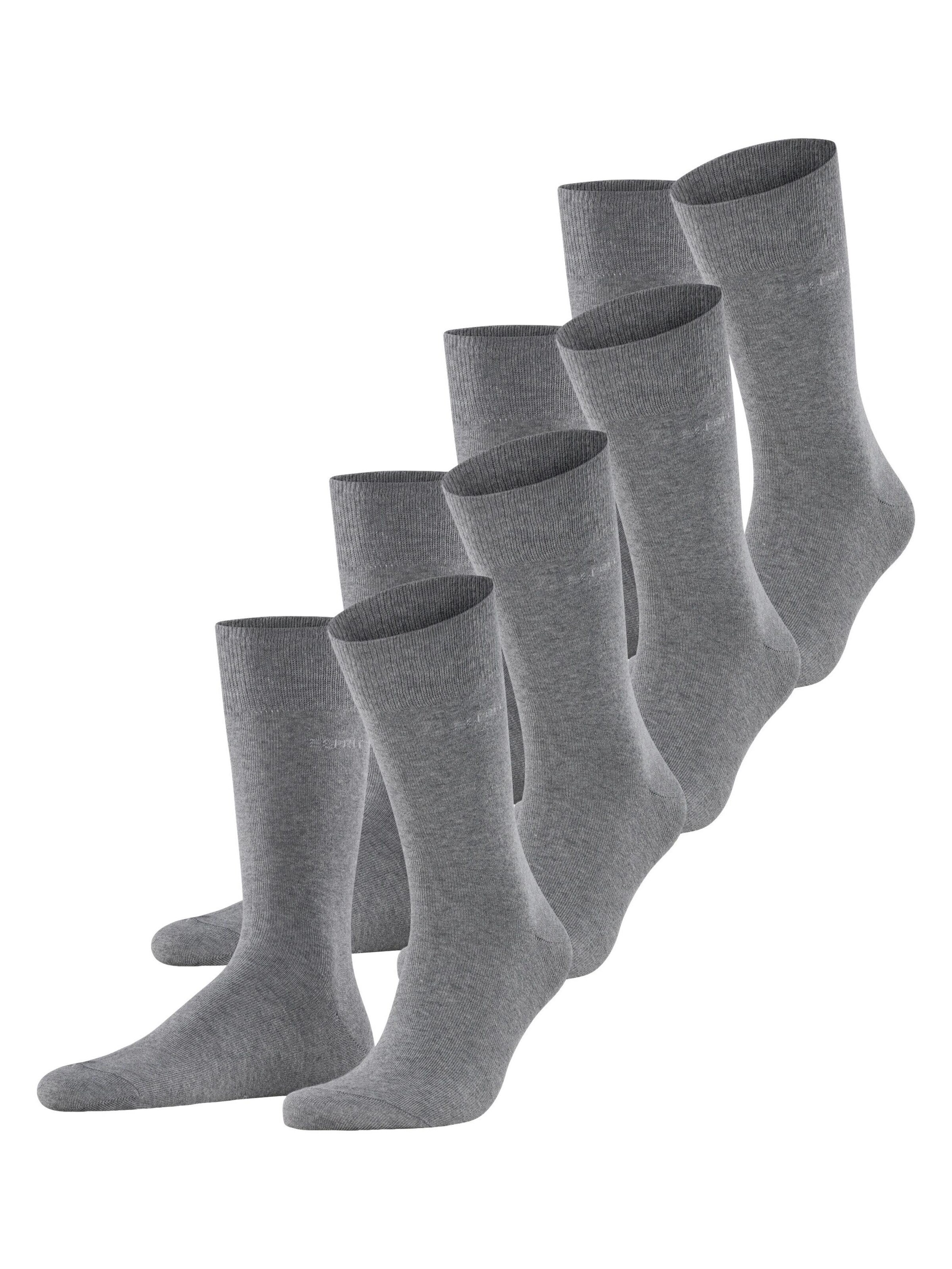 ESPRIT Socken 'Solid 4-Pack'‌‌‌‌‌‌‌‌‌ in Grau: Vorderseite