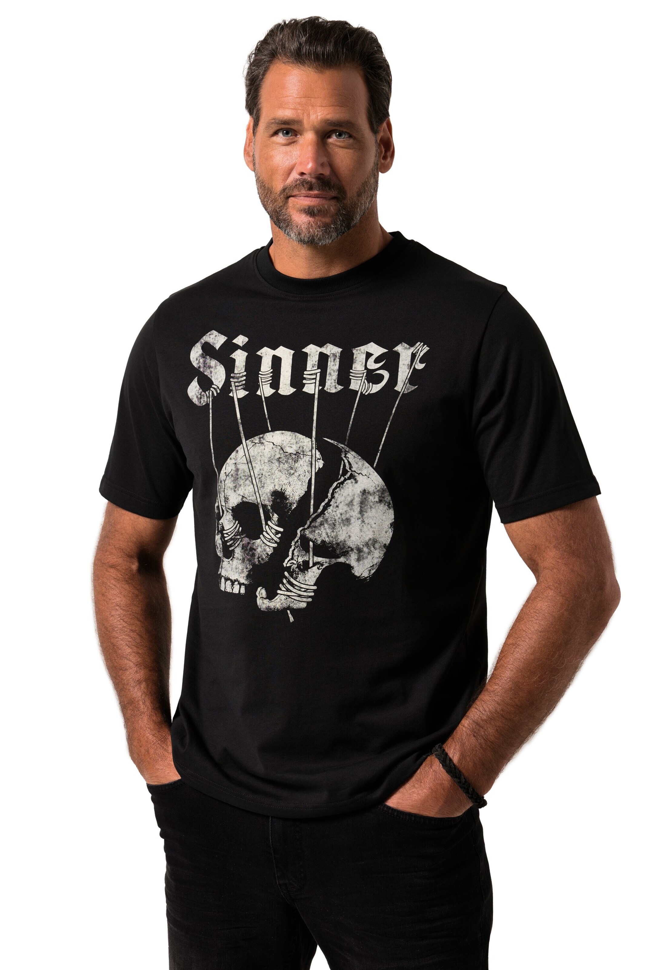 JP1880 T-Shirt in Schwarz: Vorderseite