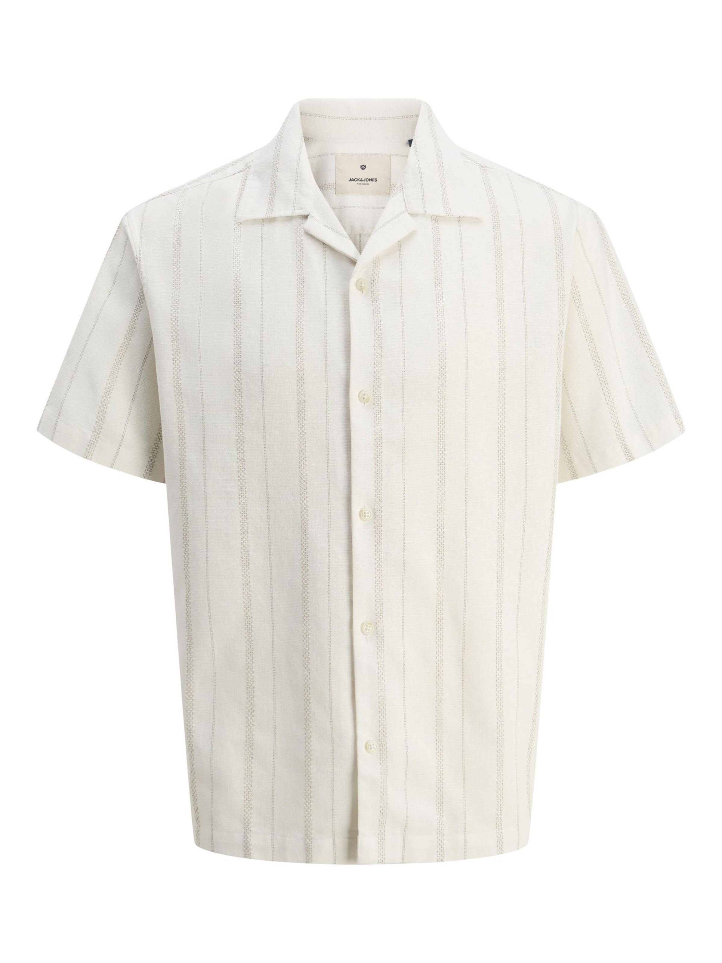 JACK & JONES Button Up Shirt in White: front