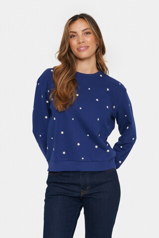 SAINT TROPEZ Trui 'Zagna' in Blauw: voorkant