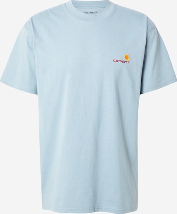 Maglietta 'American Script' di Carhartt WIP in blu: frontale