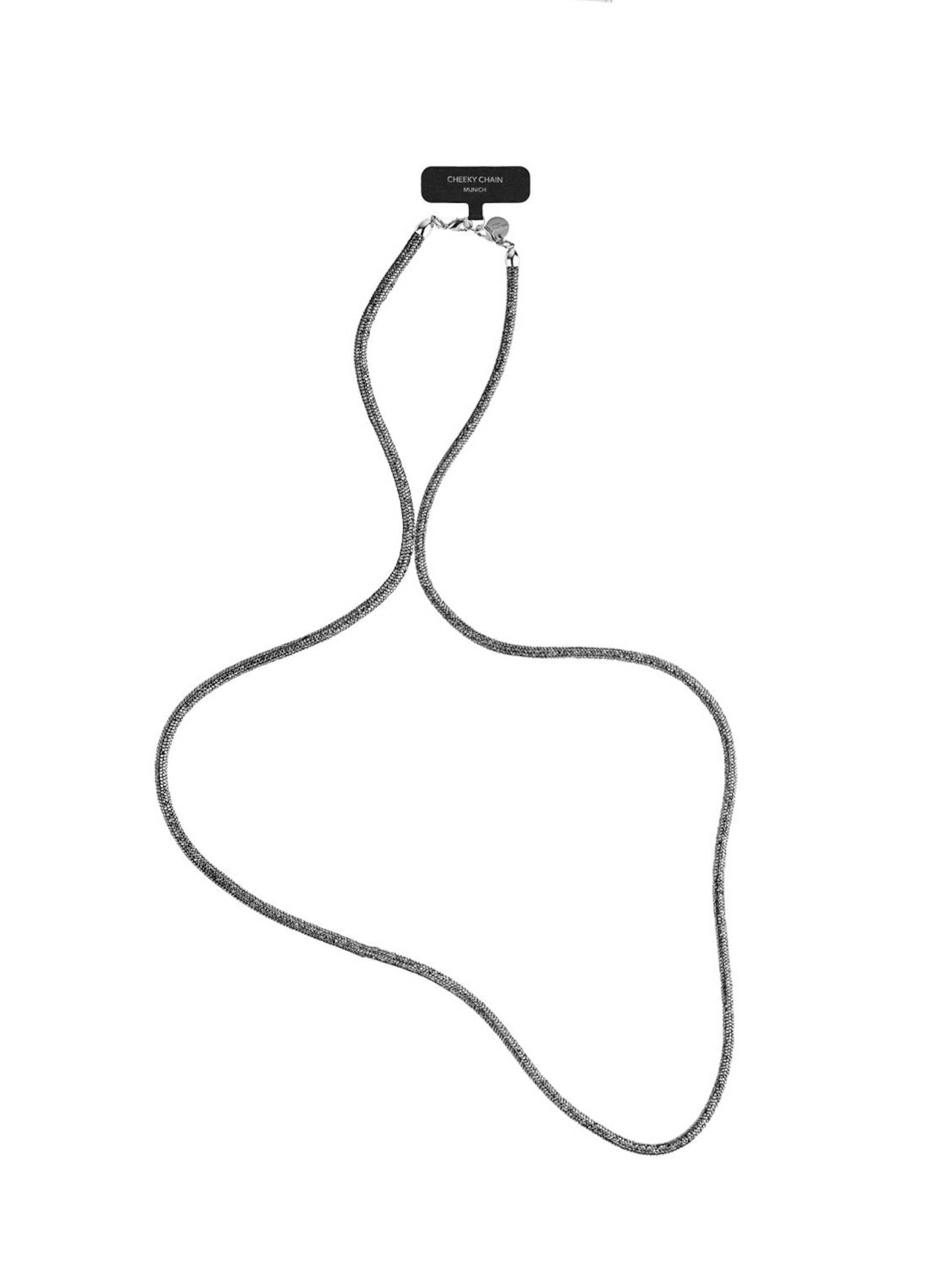 Cheeky Chain Munich Handykette 'Estelle' in Grau: Vorderseite