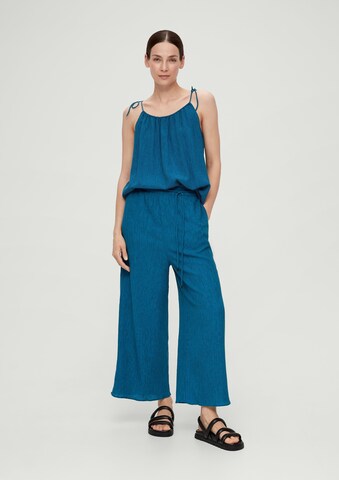 Wide Leg Pantalon s.Oliver BLACK LABEL en bleu