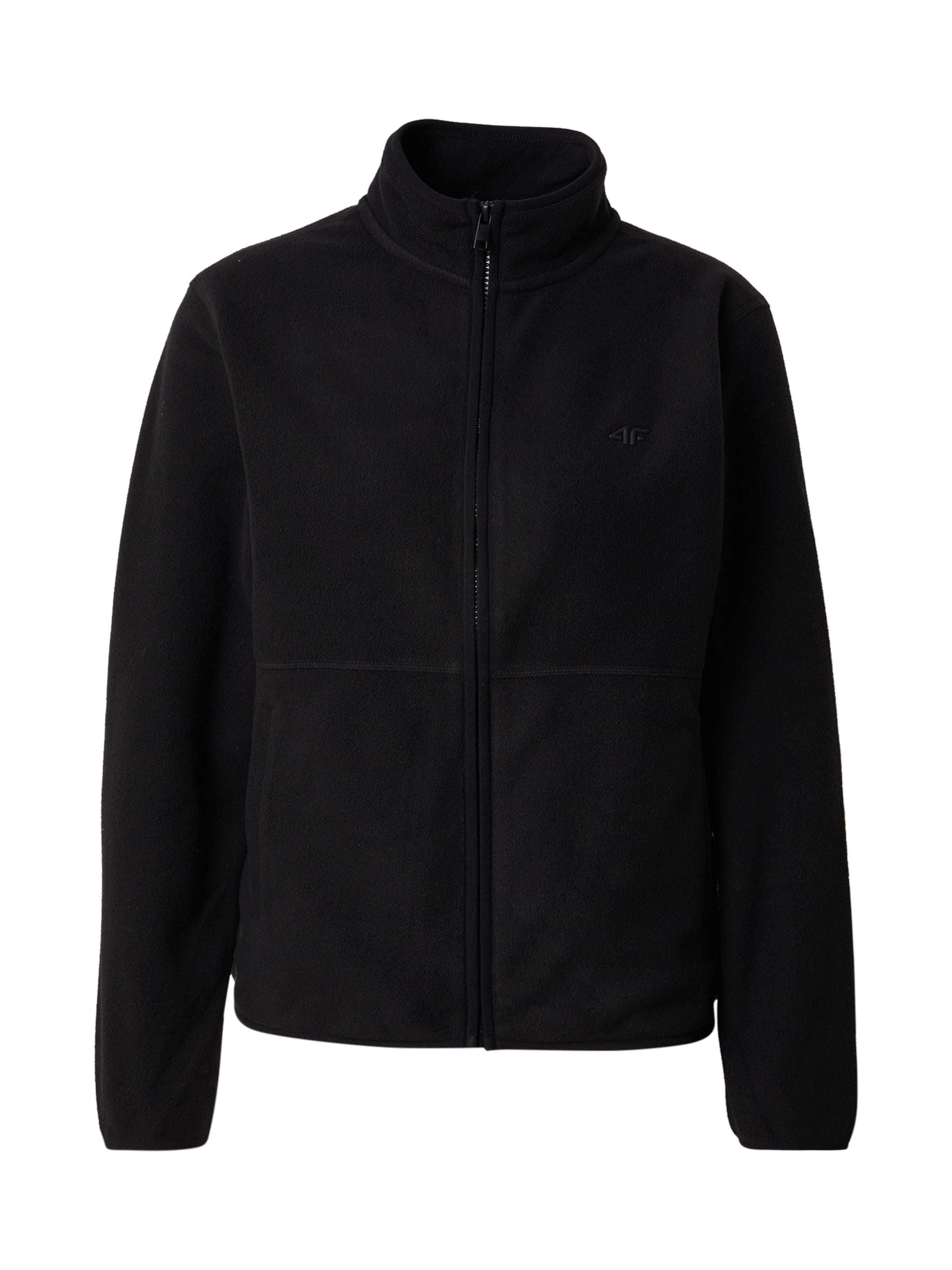 4F Funktionsfleecejacke in Schwarz: Vorderseite