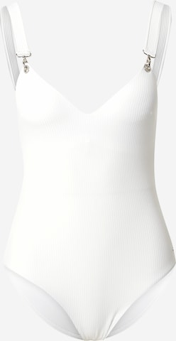 Maillot de bain Emporio Armani en blanc : devant