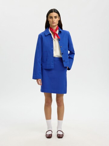 Jupe 'SLFHotel Amour' SELECTED en bleu