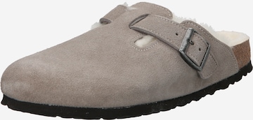 BIRKENSTOCK Slippers 'Boston VL' in Grey: front