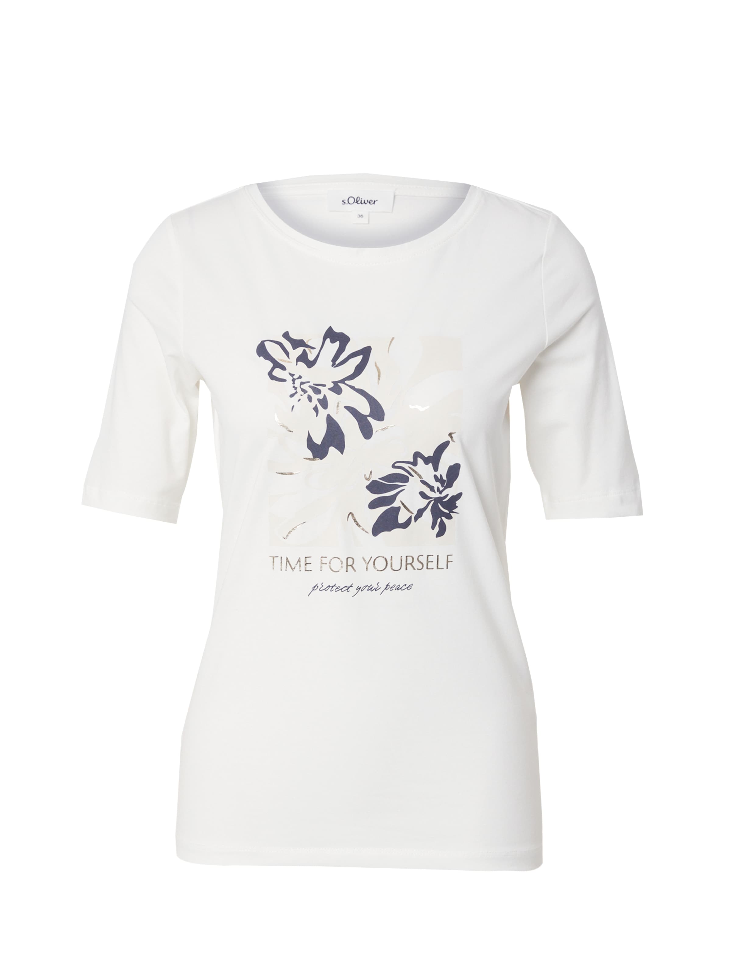 s.Oliver T-Shirt in Beige: Vorderseite