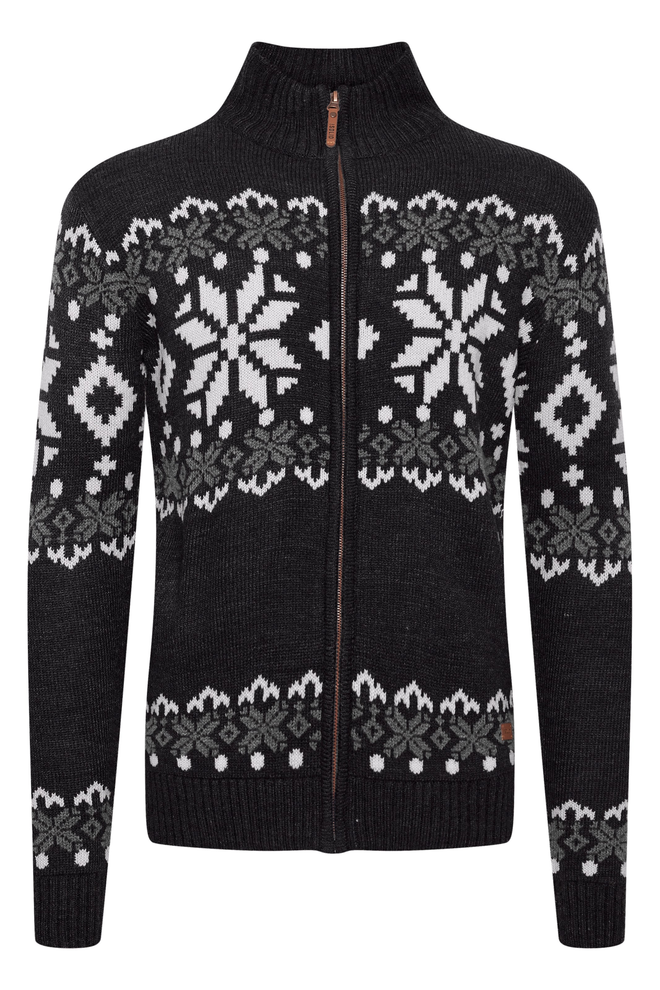 !Solid Knit cardigan 'SDNoran' in XXXL in Grey / Light grey / Black, Item view