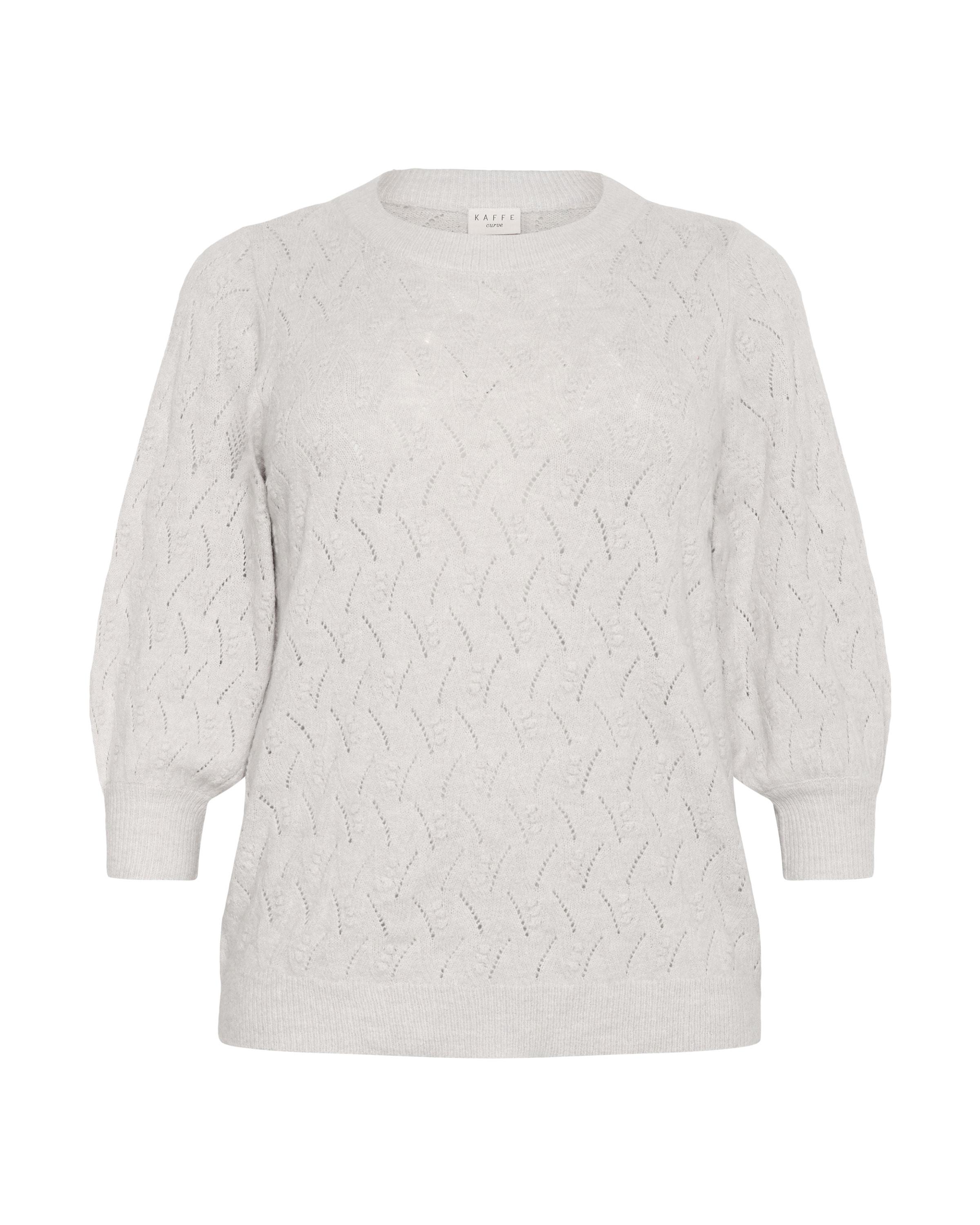 KAFFE CURVE Pullover 'Anita' in Grau: Vorderseite